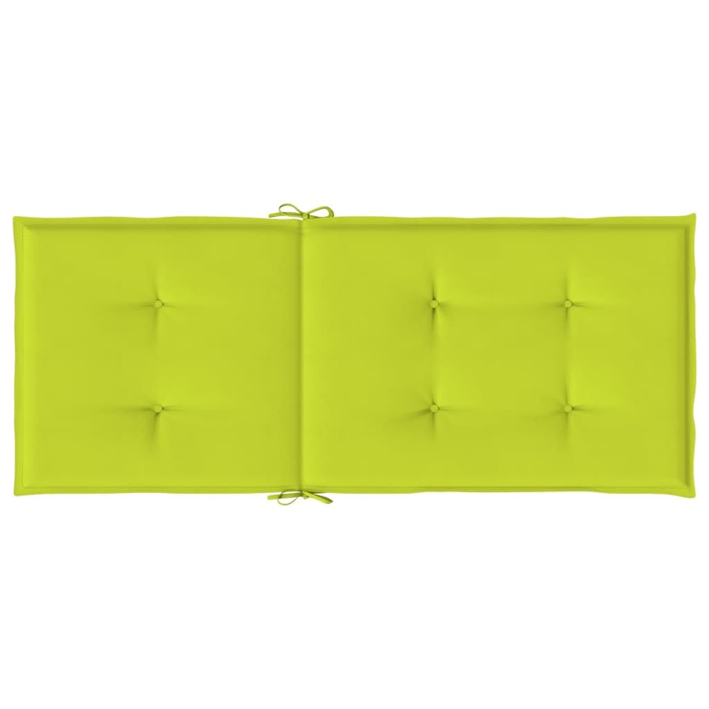 Gartenstuhlauflagen für Hochlehner 4 Stk. Knallgrün 120x50x3 cm