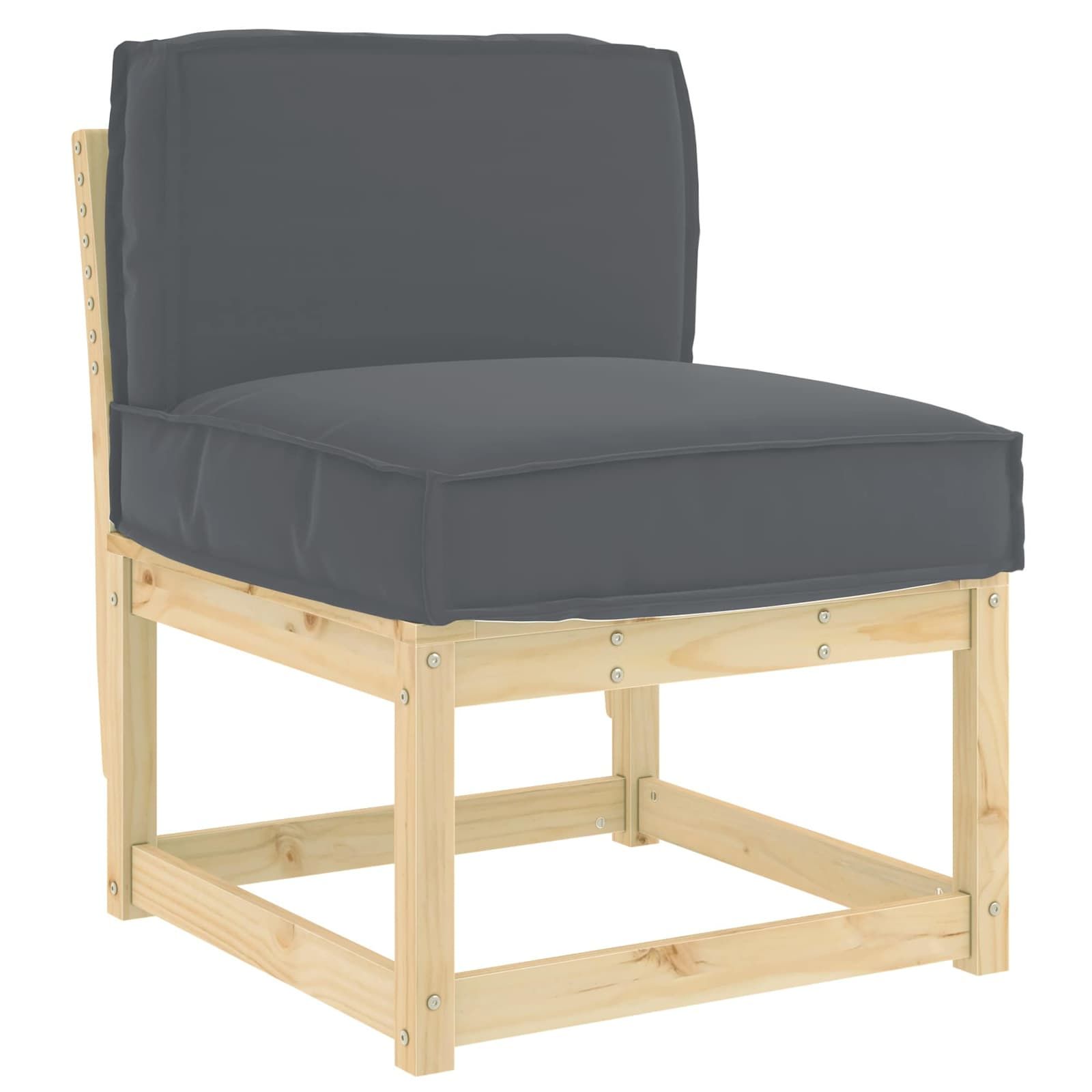Kissen Anthrazit 60 x 40 x 12 cm Oxford-Stoff