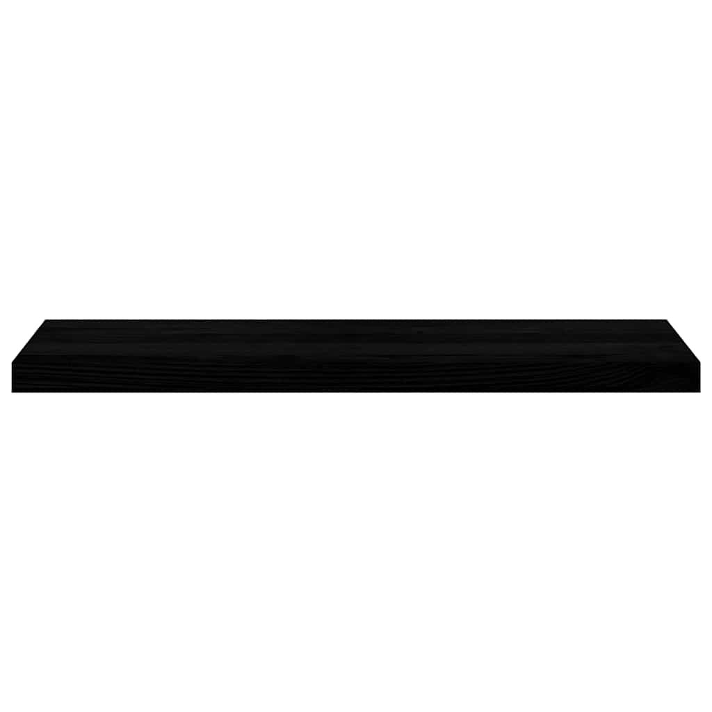 Treppenstufen 4 Stk. Braun-Schwarz 90x25x2 cm Massivholz Eiche