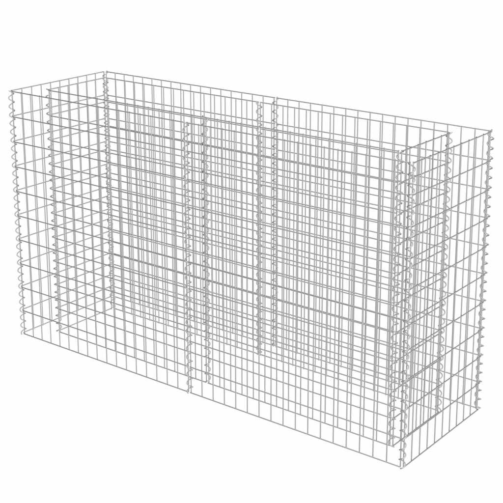 Gabionen-Hochbeet Verzinkter Stahl 180×50×100 cm