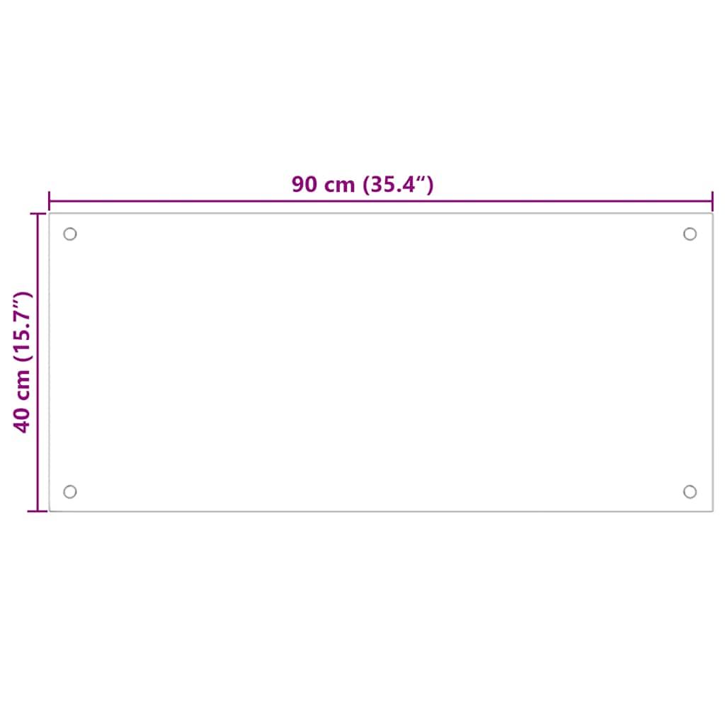 Küchenrückwand Transparent 90×40 cm Hartglas