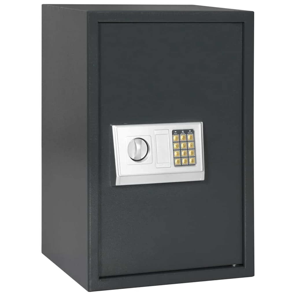 Digitaler Safe mit Schloss Dunkelgrau 40 x 35 x 60 cm Stahl