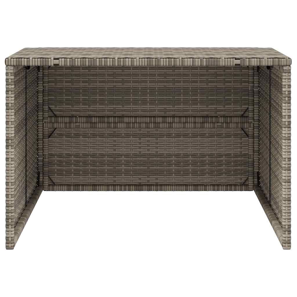 Mähroboter-Garage Grau 86x90x52/57 cm Poly Rattan