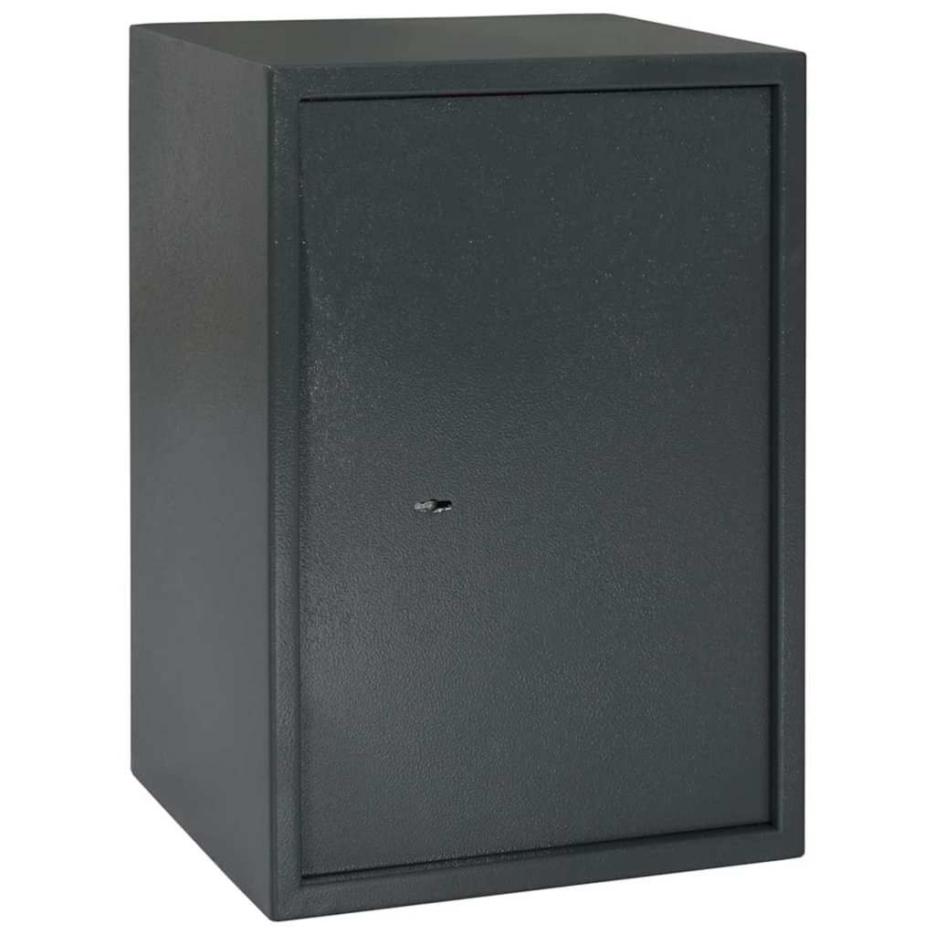 Safe Box mit Schloss Dunkelgrau 35 x 31 x 50 cm Stahl