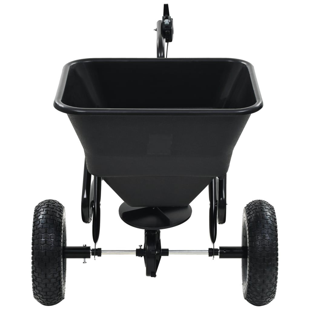 Handstreuwagen Salzstreuer zum Ziehen PVC Stahl 125x74x79cm 45L