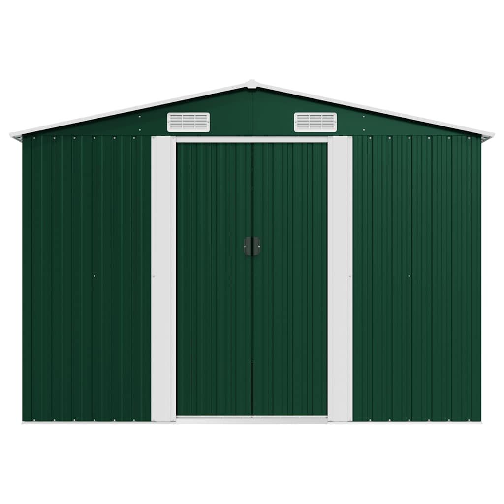 Gerätehaus 257x580x181 cm Metall Grün