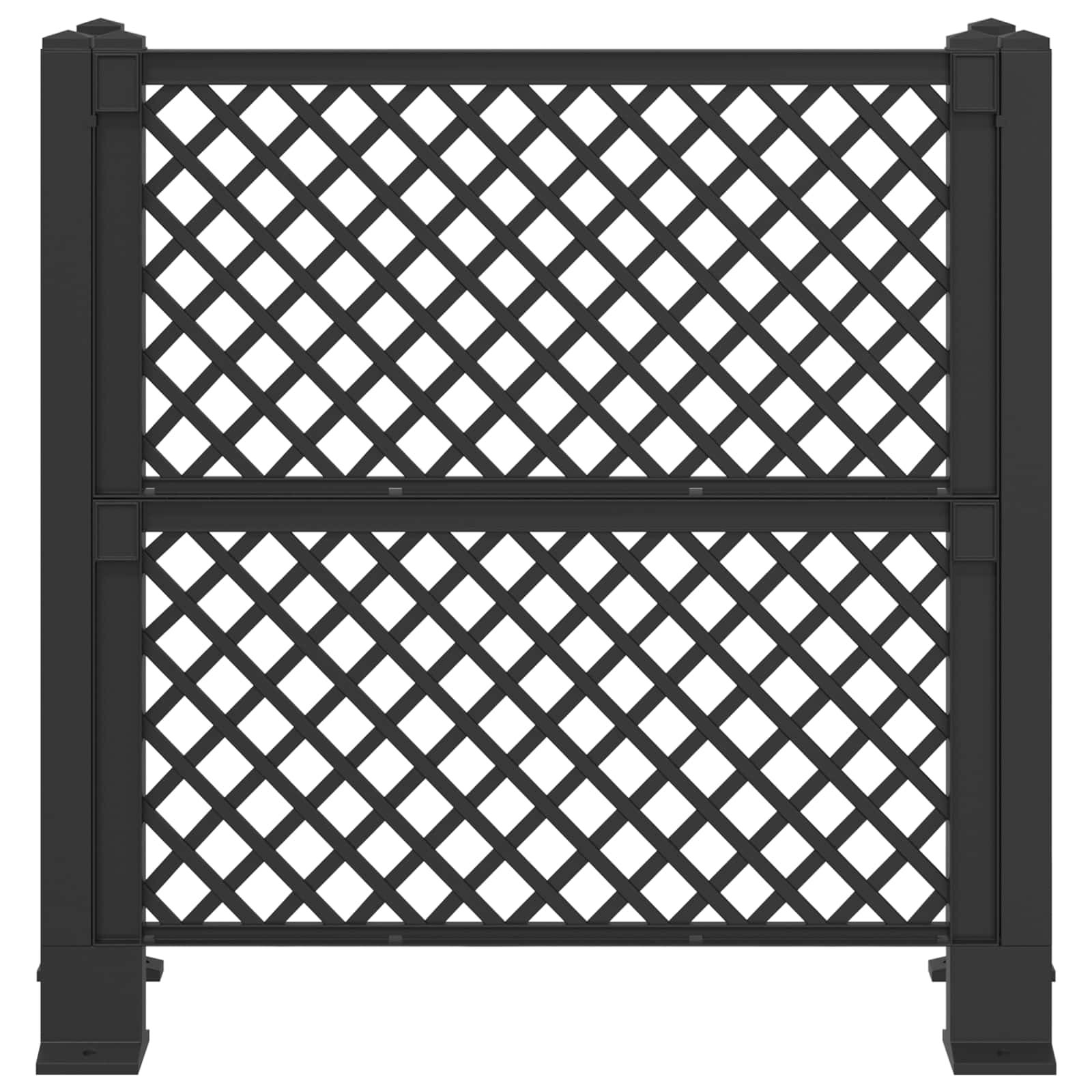 Mülltonnengitter Anthrazit 123 x 47 x 114 cm PP