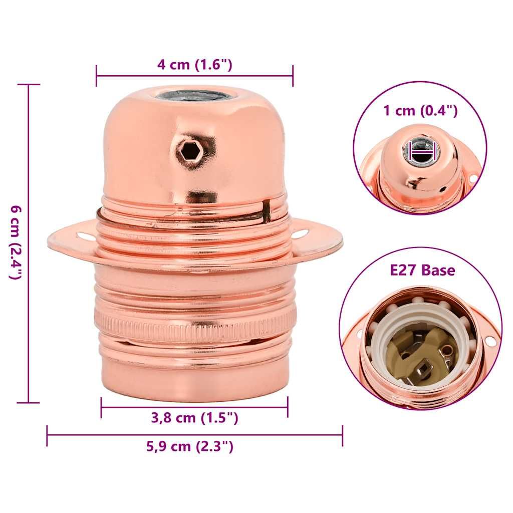 Lampenfassungen 2 Stk. Rosegold E27
