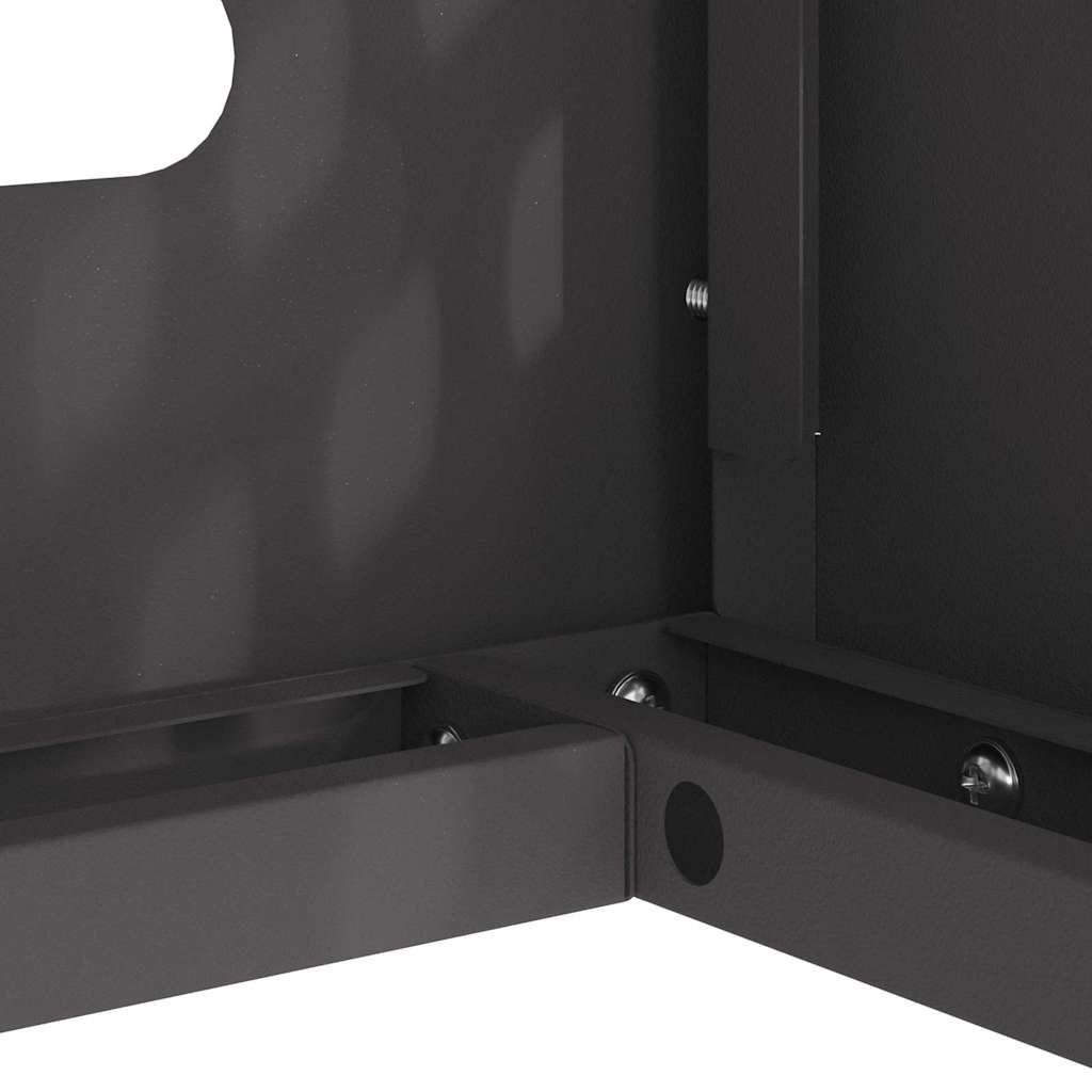 Klimaanlagenabdeckung Schwarz 90 x 40 x 60 cm Stahl