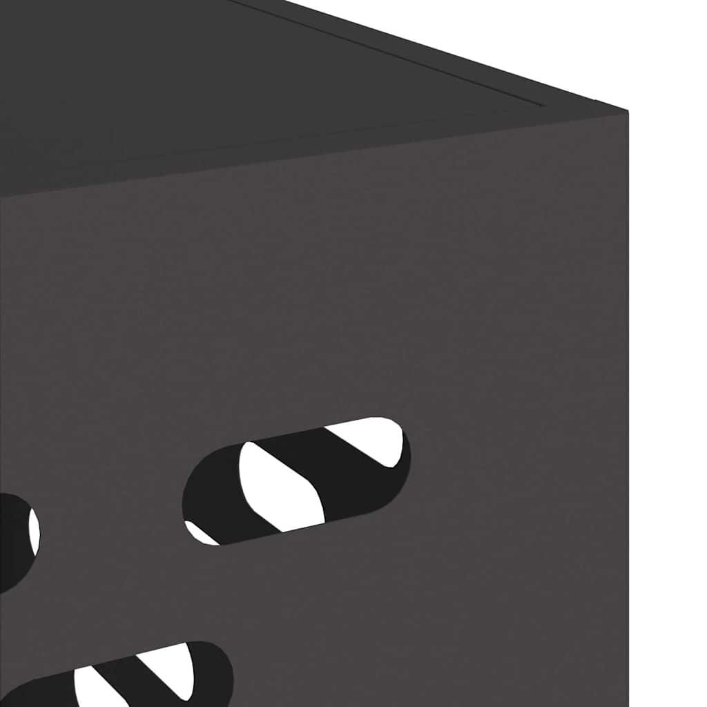 Klimaanlagenabdeckung Schwarz 90 x 40 x 60 cm Stahl