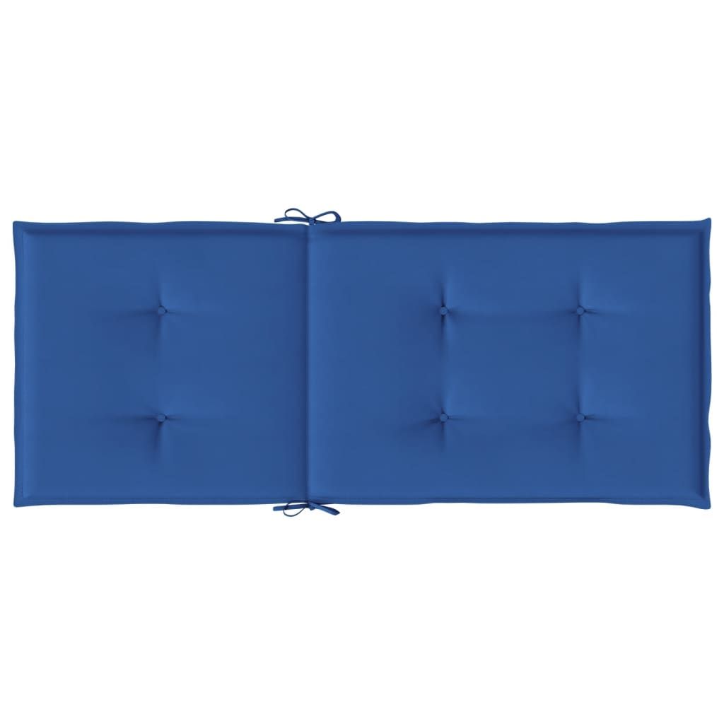 Gartenstuhlauflagen für Hochlehner 6 Stk. Königsblau 120x50x3cm