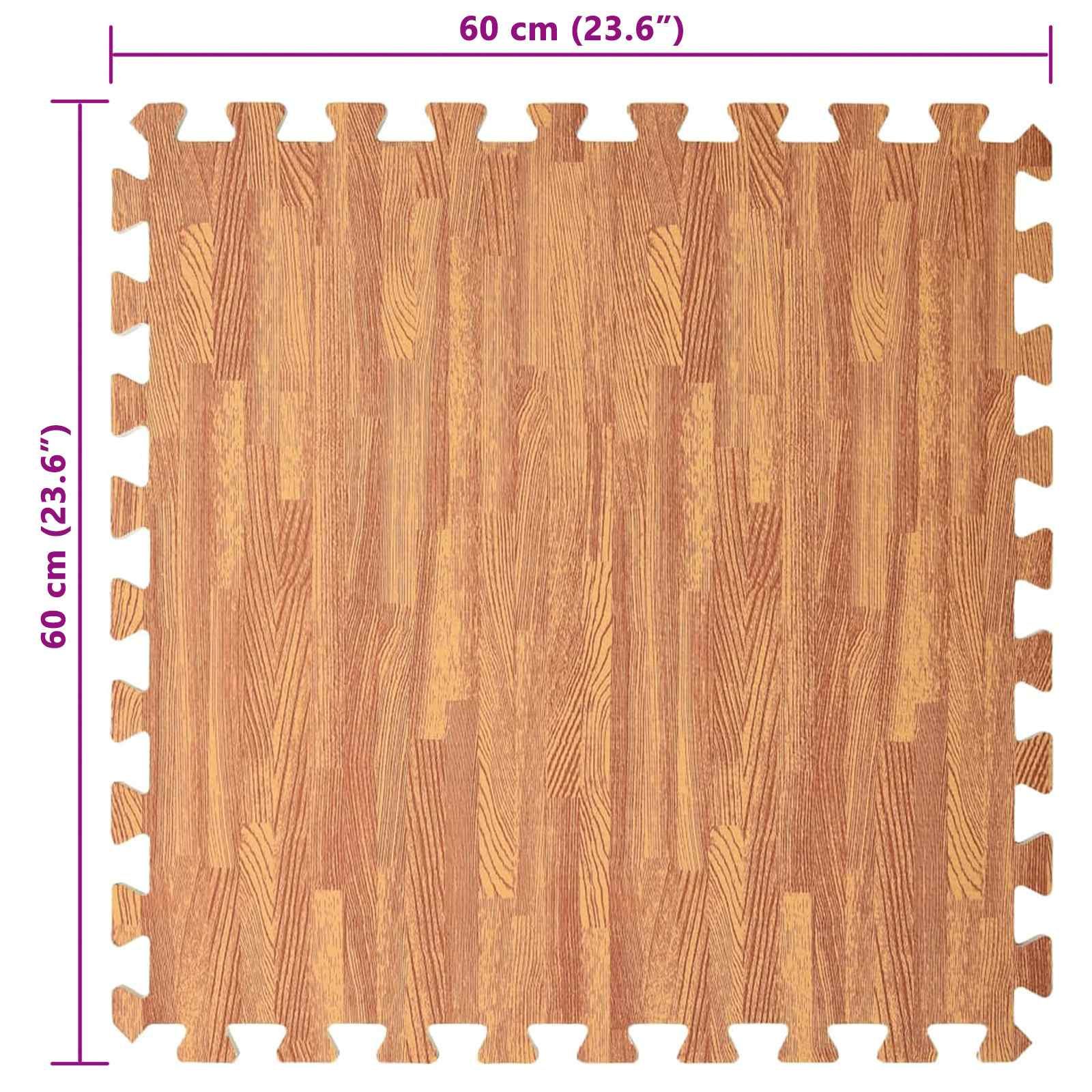 Pool Bodenschutzmatte 12 stk. Holz 4,32 ㎡ EVA-Schaum