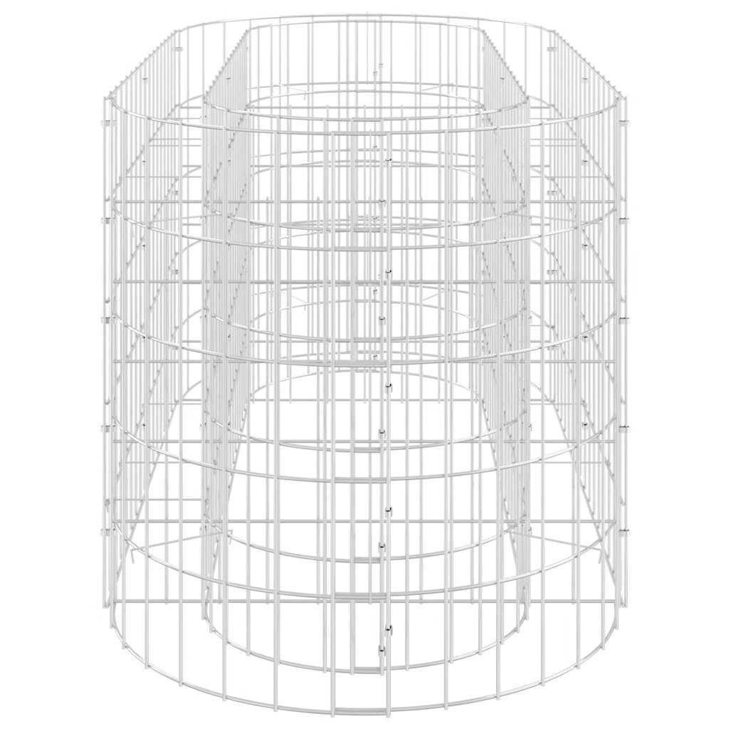Gabionen-Hochbeet Verzinktes Eisen 120x50x50 cm