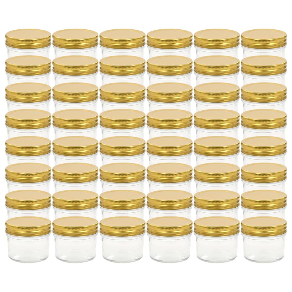 Marmeladengläser mit goldenem Deckel 48 Stk. 110 ml