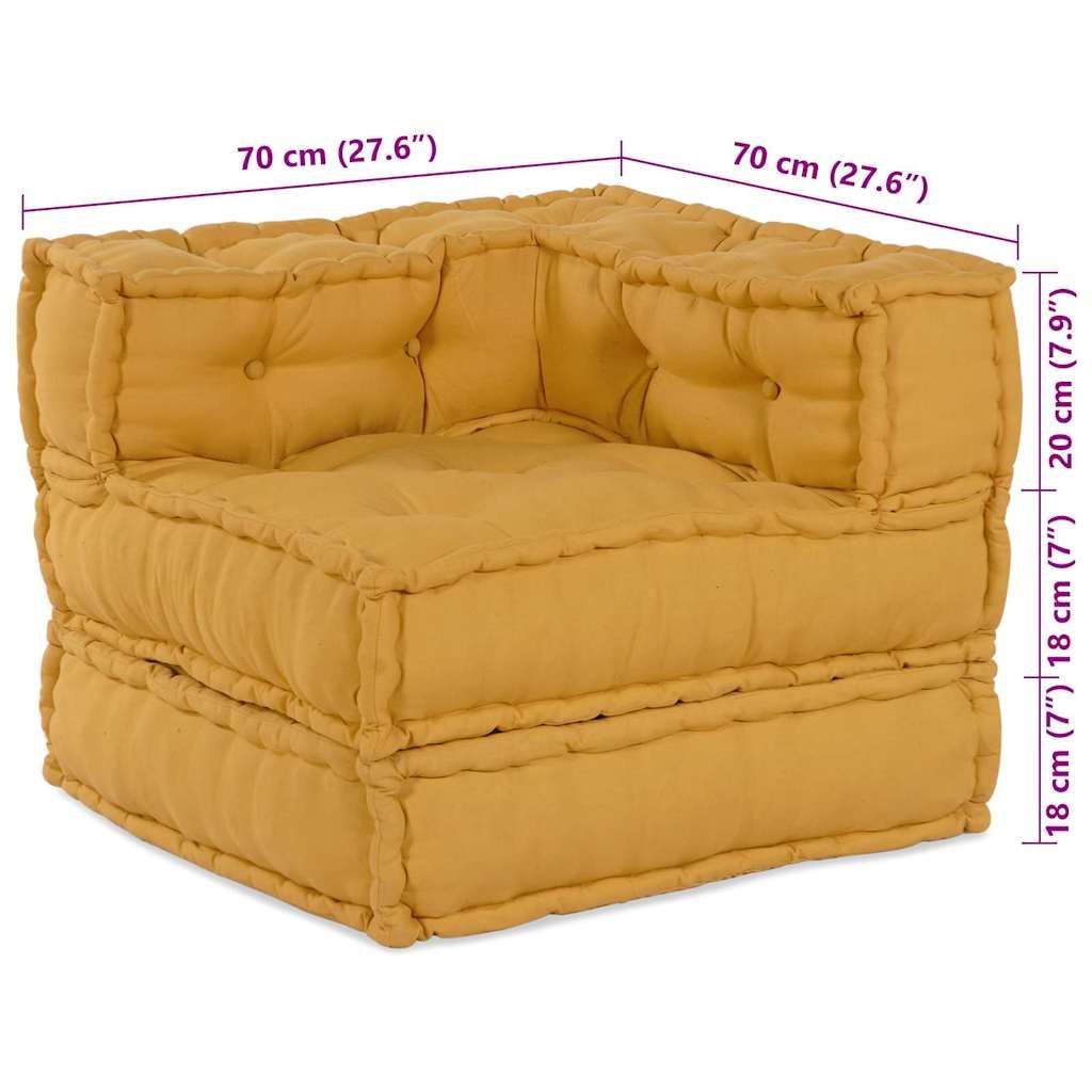 Modulare Sofagarnitur 3 pcs Gelb Stoff