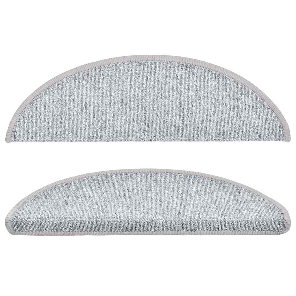 Stufenmatten 15 Stk. 56x17x3 cm Hellgrau Halbrund