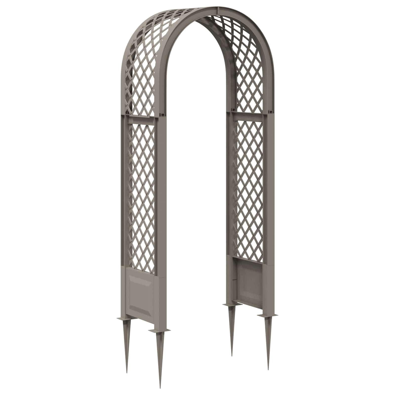 Rosenbogen mit Spitzen Grau 97 x 43 x 218 cm PP