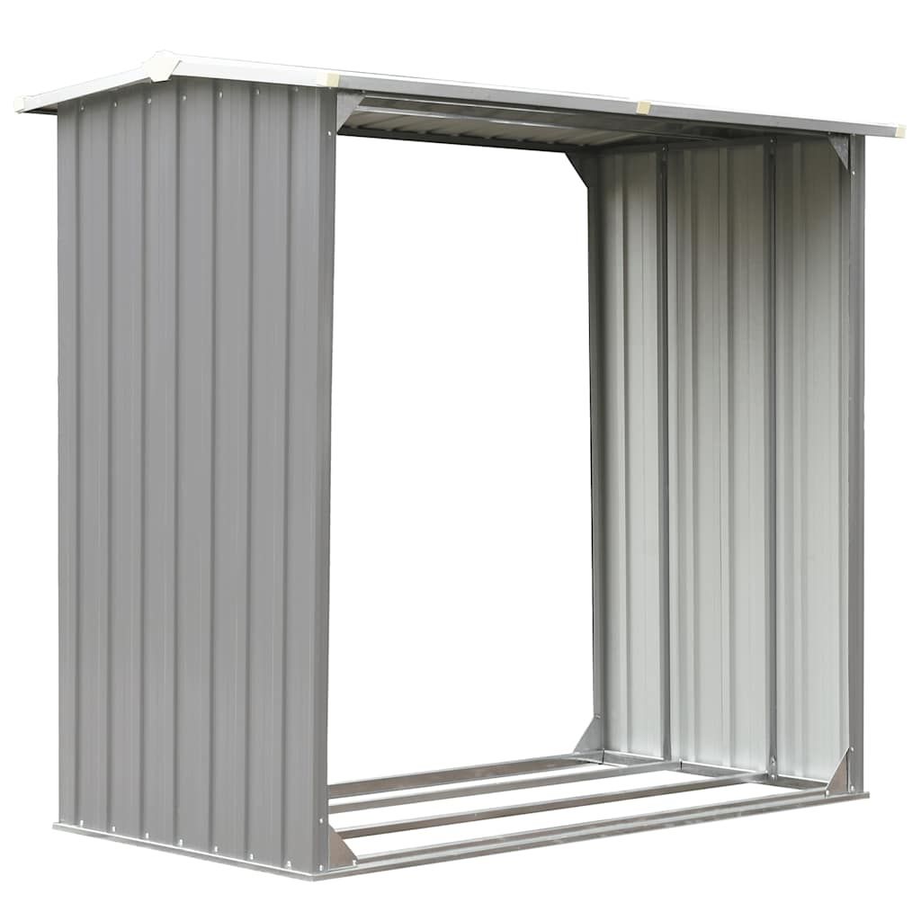 Brennholzlager Verzinkter Stahl 172 x 91 x 154 cm Grau