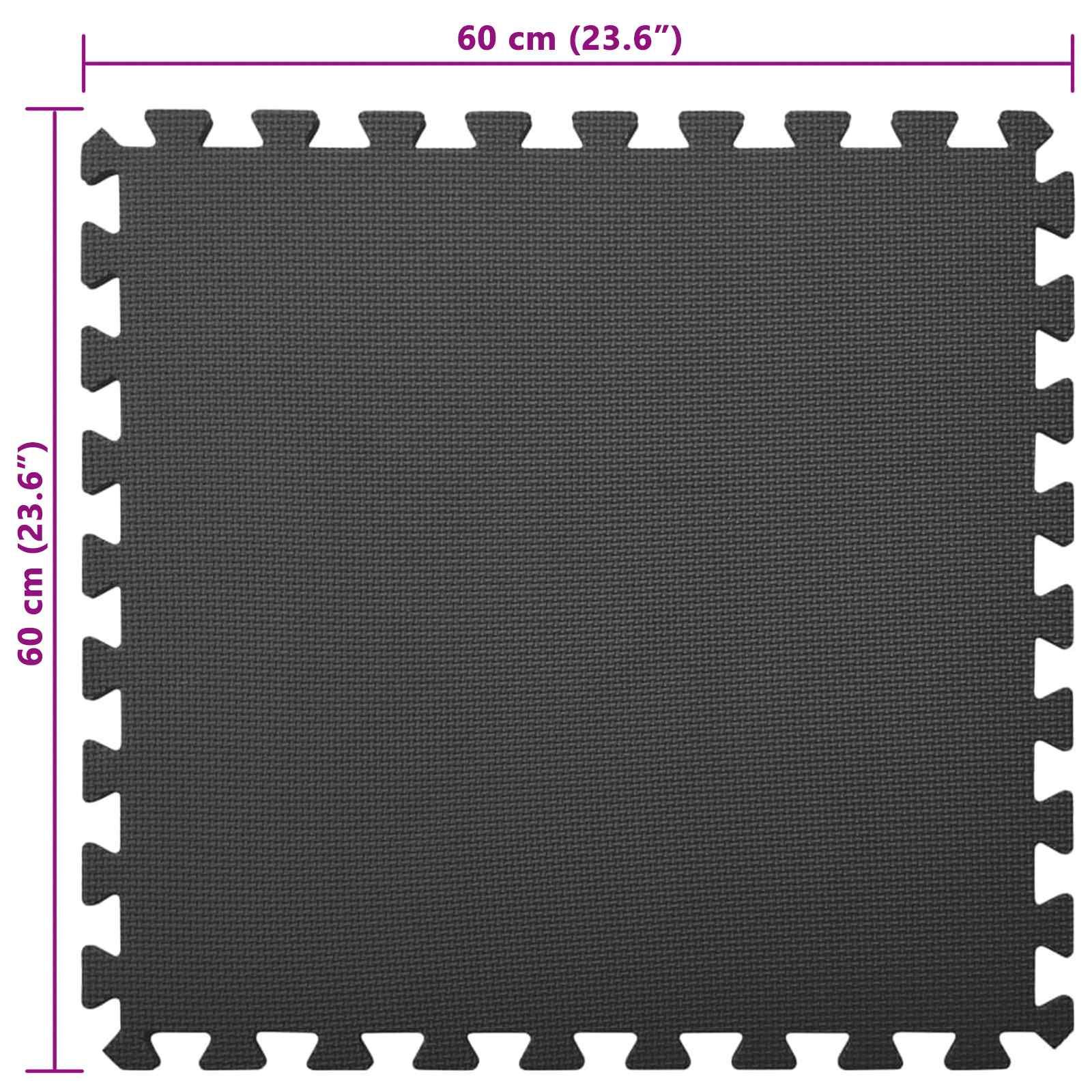 Pool Bodenschutzmatte 6 stk. Schwarz 2,16 ㎡ EVA-Schaum
