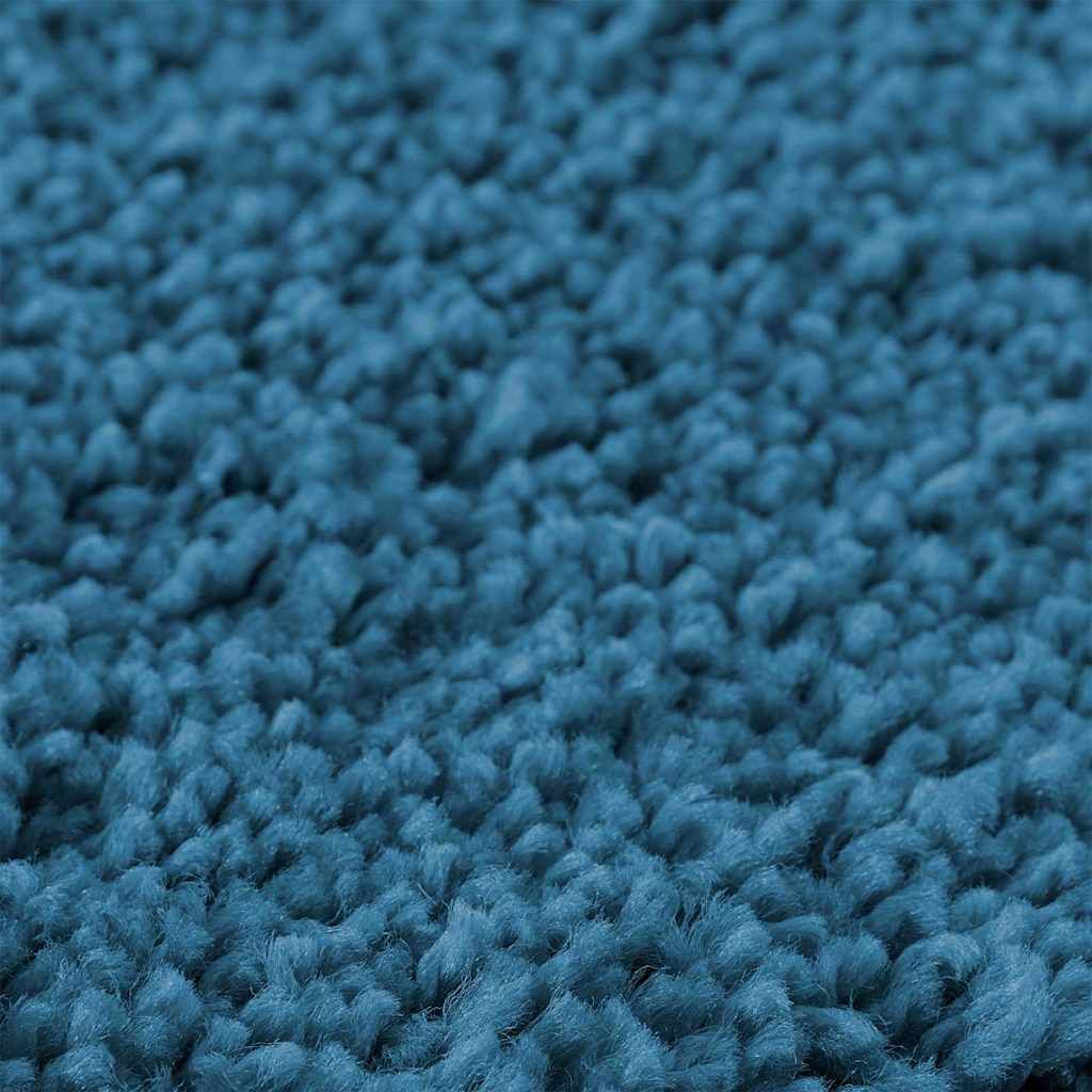 Rutschfeste Badematte mit Toilettenausschnitt Blau 50 x 50 cm
