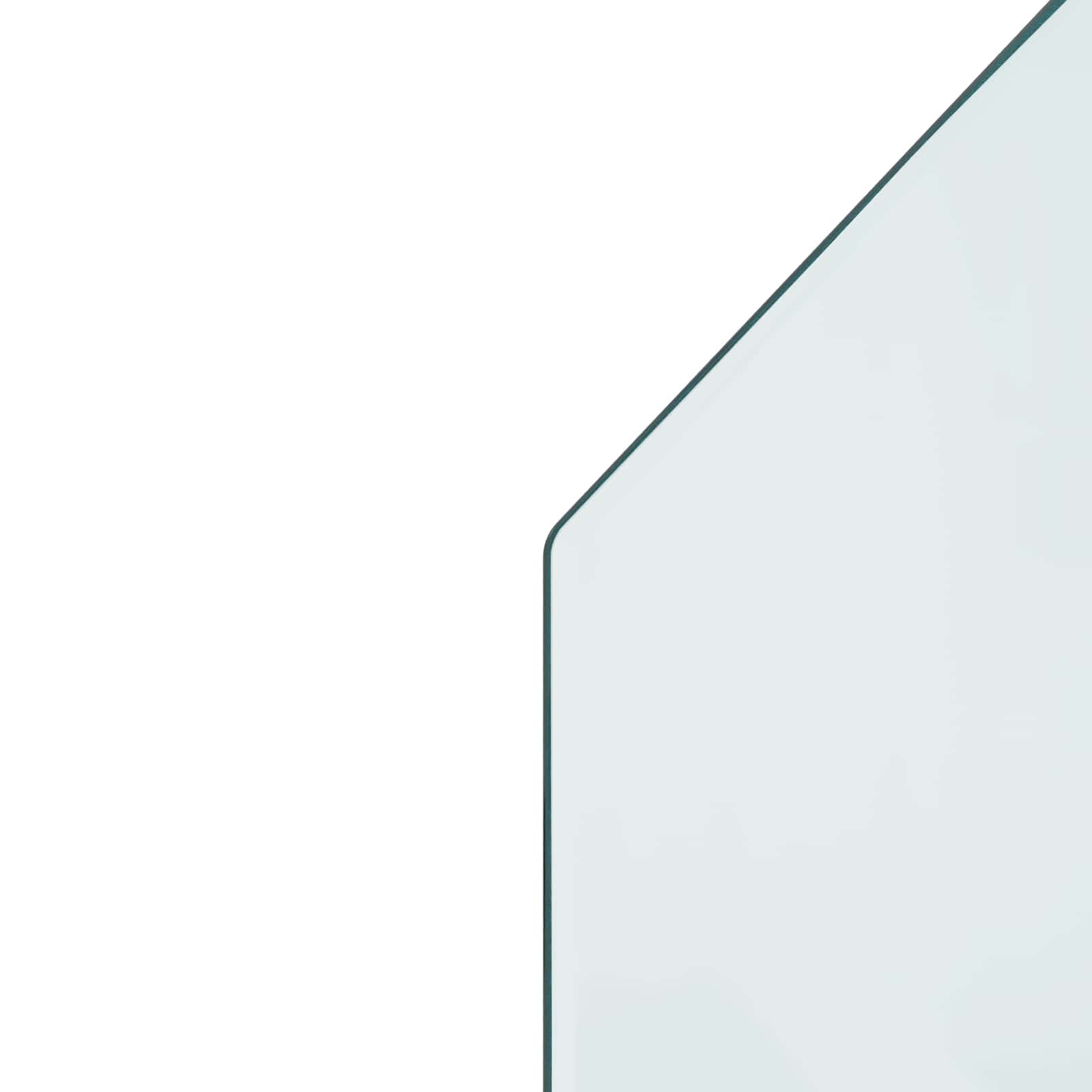 Feuerstelle Glasplatte Transparent 80 x 50 cm Glas